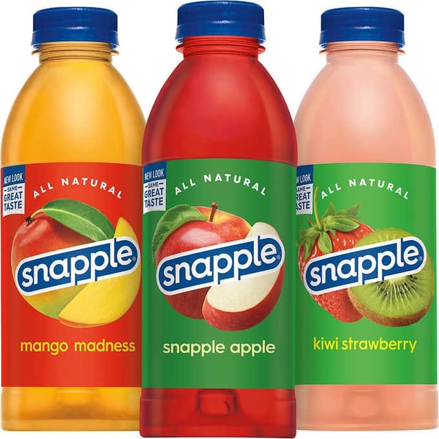 Snapple Fruit Punch.