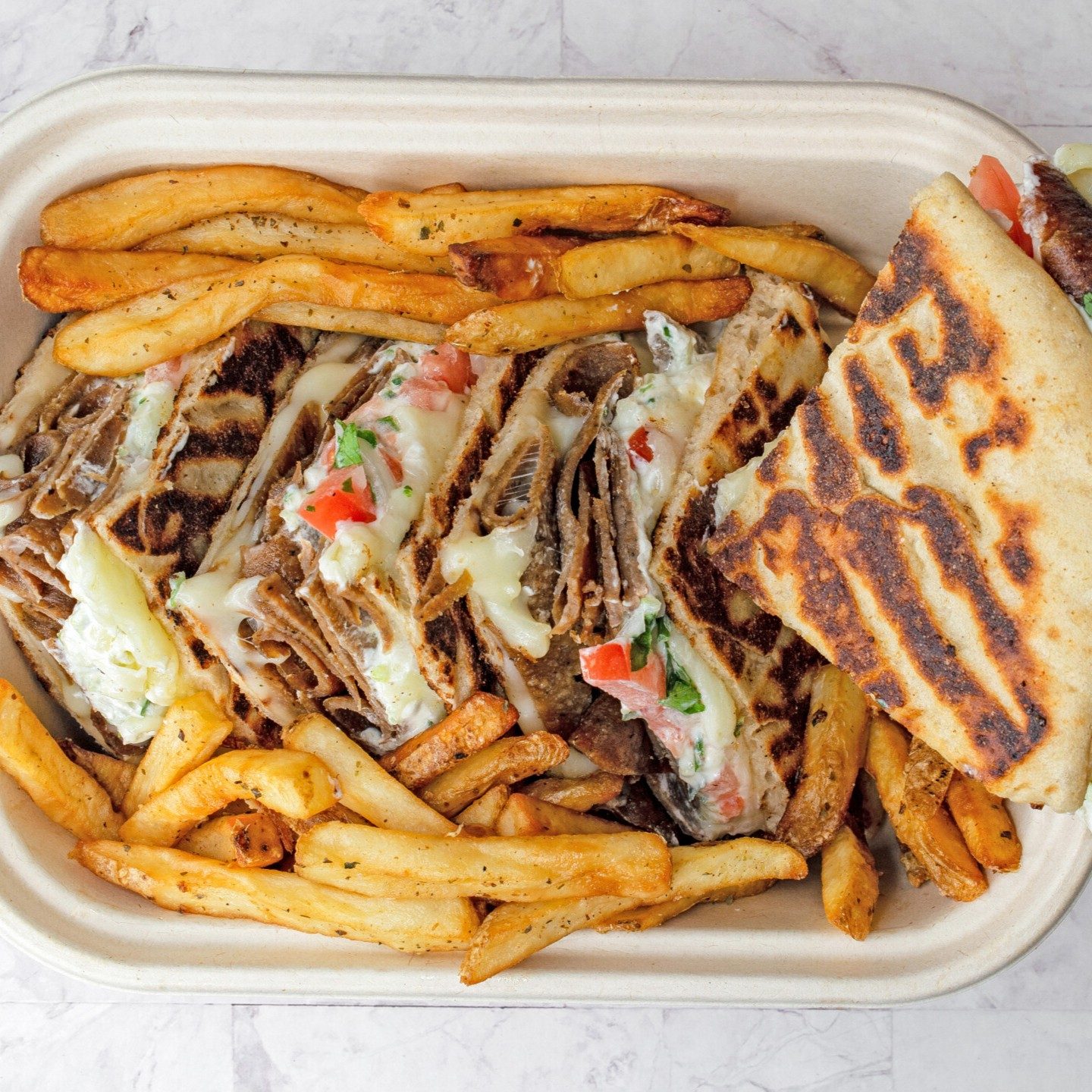 Beef and Lamb Gyro Club (Skepasti).