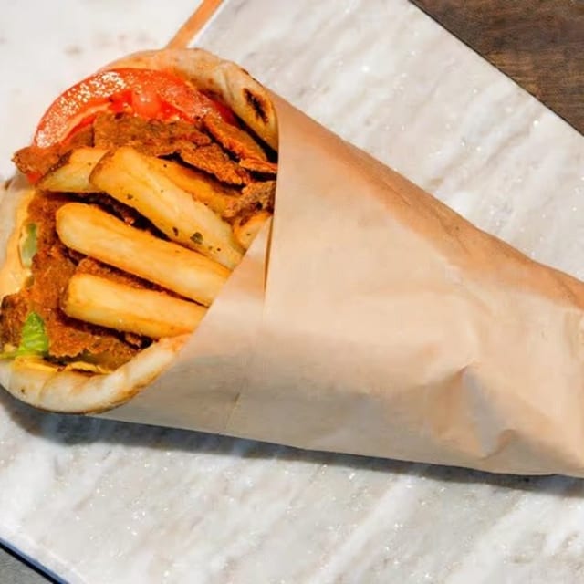 Vegan Gyro Pita Wrap.