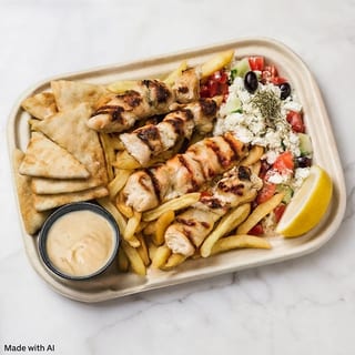 Chicken Souvlaki Platter